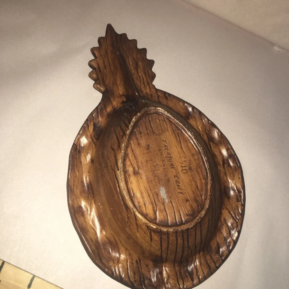 MCM Pineapple Ashtray or Candy Dish Maui Hawaii Treasure Craft 1960's Vintage‎